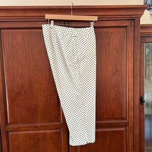 Chico’s so slimming new white and black polkadot pants